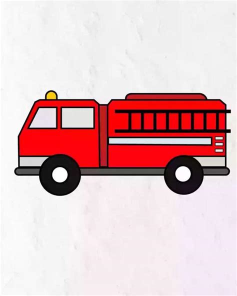 Fire truck Fire trucks, Hand drawn vector illustrations, Trucks