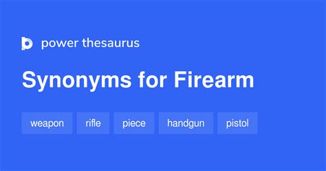 Firearm Meaning Synonyms