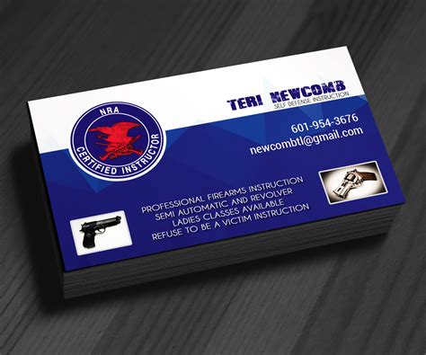 Firearms Instructor Modern Business Card
