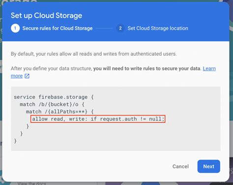 Firebase Storage Rules User