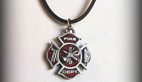 Firefighter's Daughter Maltese Cross with Heart Sterling Silver