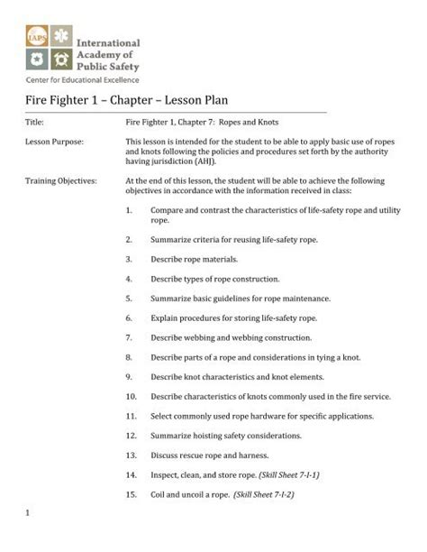 firefighter mayday lesson plan