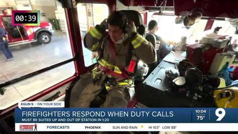 firefighters responding to calls