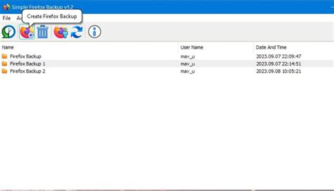 Firefox Profile Backup Folder