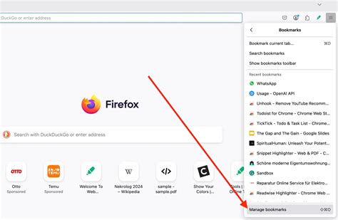 Firefox Bookmarks Not Loading