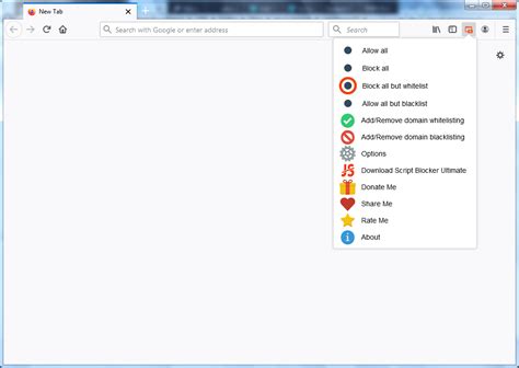 Firefox Extension Popup Blocker