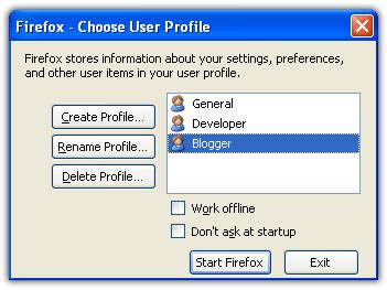Firefox Profile Manager