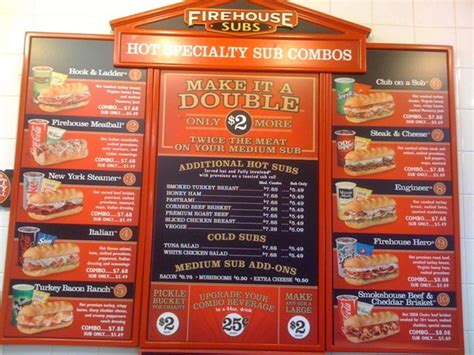 firehouse subs full menu with pictures