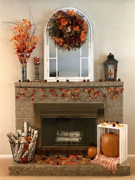 Pin by Kim EdwardsEasterling on Holiday Fall fireplace decor, Fall