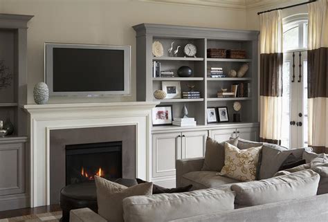 Fireplace Flanked By Bookcases