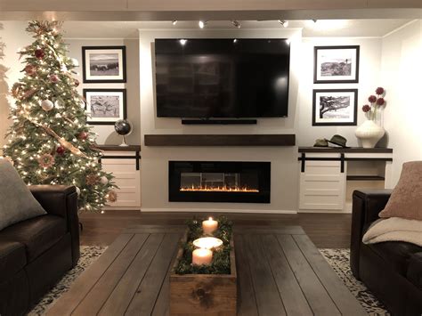 fireplace in the basement