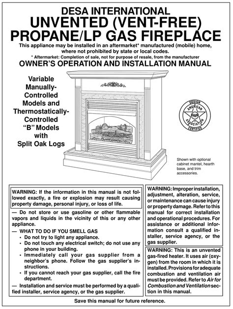 Fireplace Installation Manual