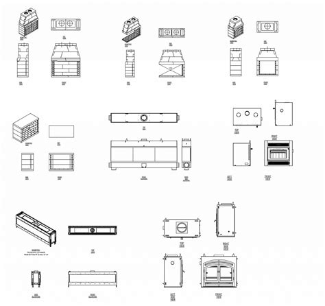 Fireplace Logs Cad Block