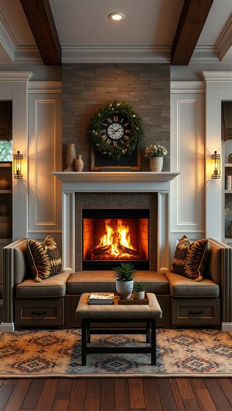 Fireplace Seating Small Space