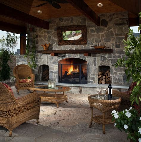 Fireplace With Patio