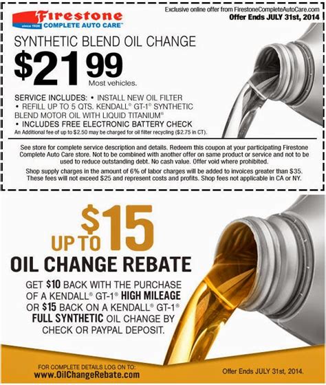 Get Firestone Oil Change Coupon & Save Money