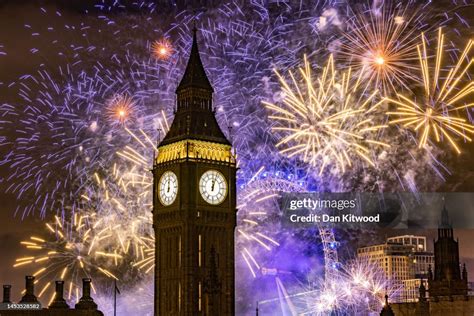 firework over big ben