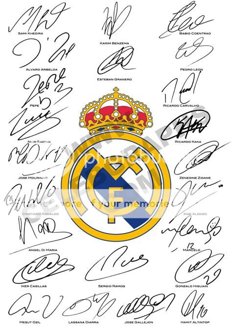 firmas de los jugadores del real madrid