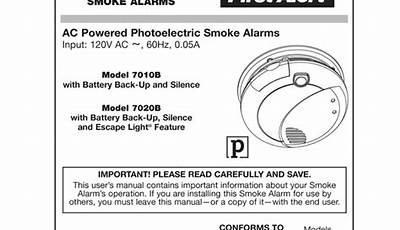 First Alert 7010B Manual