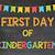 first day of kindergarten printable