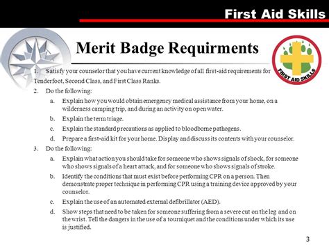 First Aid Badge Requirements
