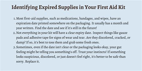 First Aid Kit Expired Items