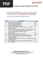 First Aid List As Per Factory Act