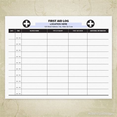First Aid Logs
