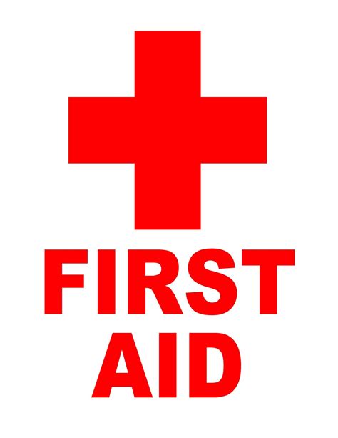 First Aid Sign Red