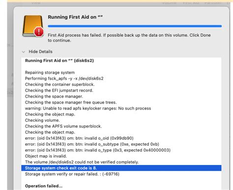 First Aid Storage System Check Exit Code Is 8
