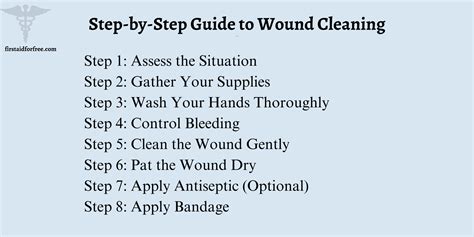 first aid wound cleaning