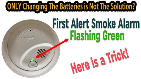 first alert smoke detector blinking green