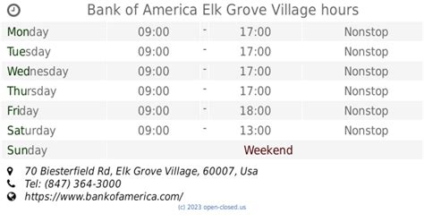 first american bank elk grove village hours