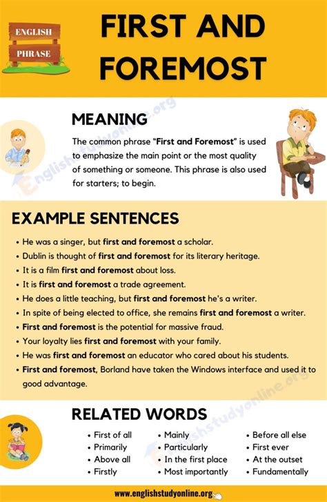 First And Foremost Example In Sentence