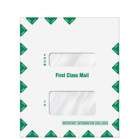 first class mail double window envelopes