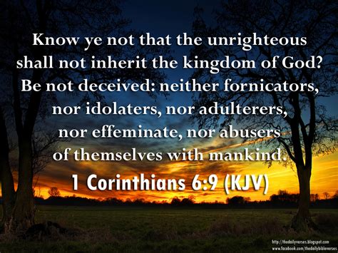 first corinthians chapter 6 verse nine