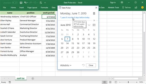 first date in excel