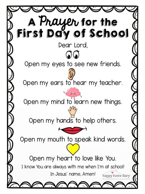 first day of school prayer quotes