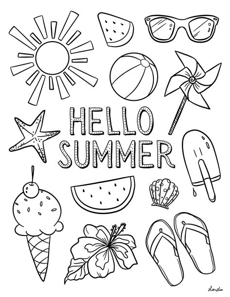 First Day Of Summer Coloring Pages
