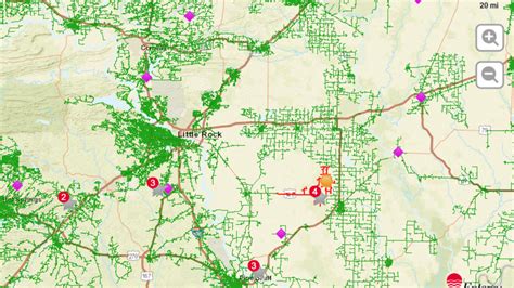 first electric power outage map arkansas