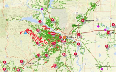 first electric power outage map arkansas