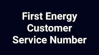 first energy customer service hours