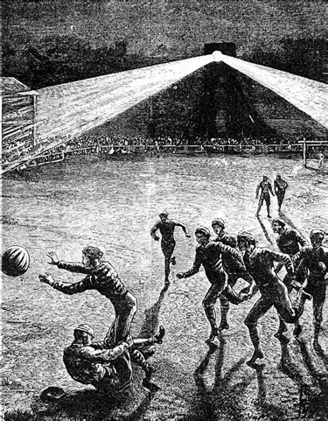 first football match under floodlights