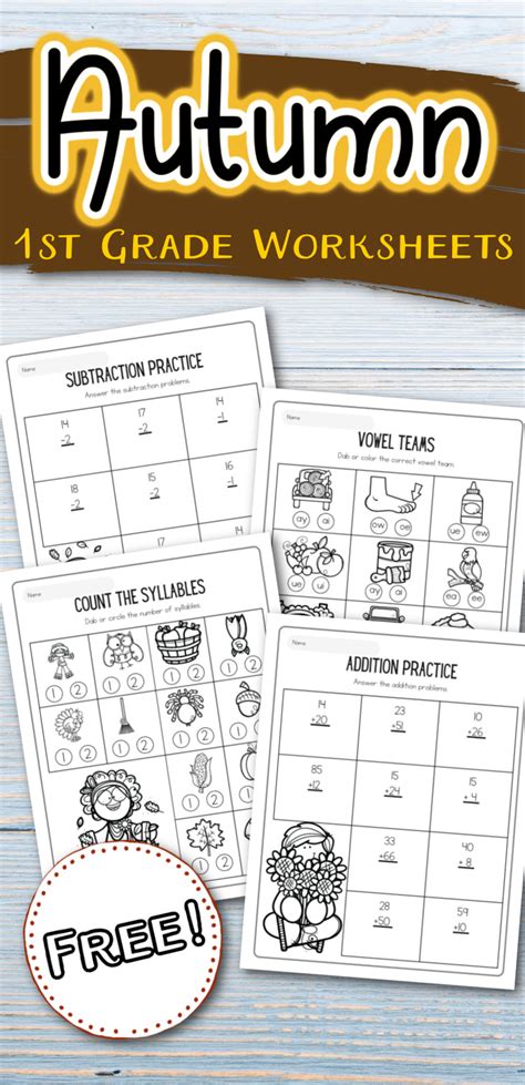 First Grade Activity Printables
