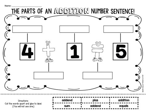 First Grade Math Sentence Worksheets