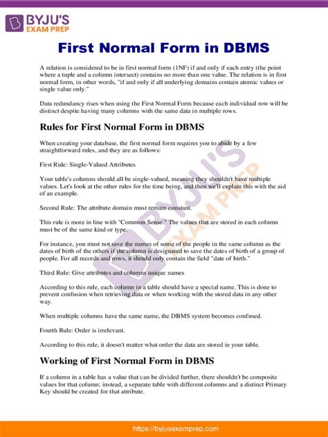 first normal form in dbms with example pdf