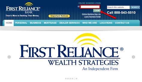 first reliance bank online login