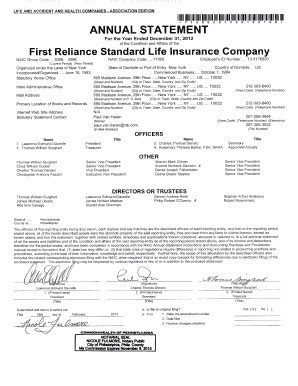 first reliance life insurance plan