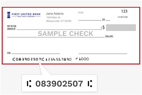 first united bank routing number