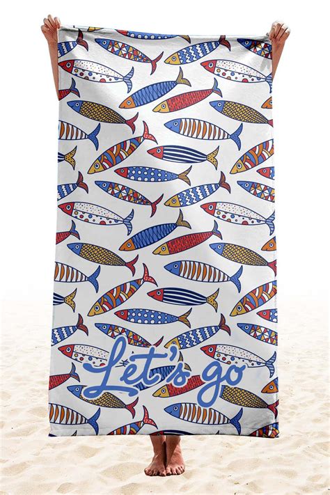 fish beach towel